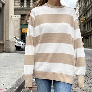 BRANDY MELVILLE COTTON THICK STRIPE SWEATER